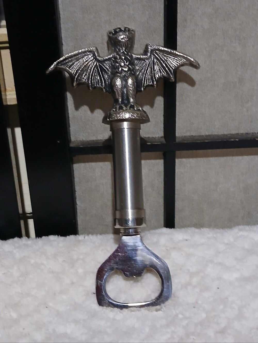 Silver Bat Bottle Opener - Decorative Home Dining Accessory